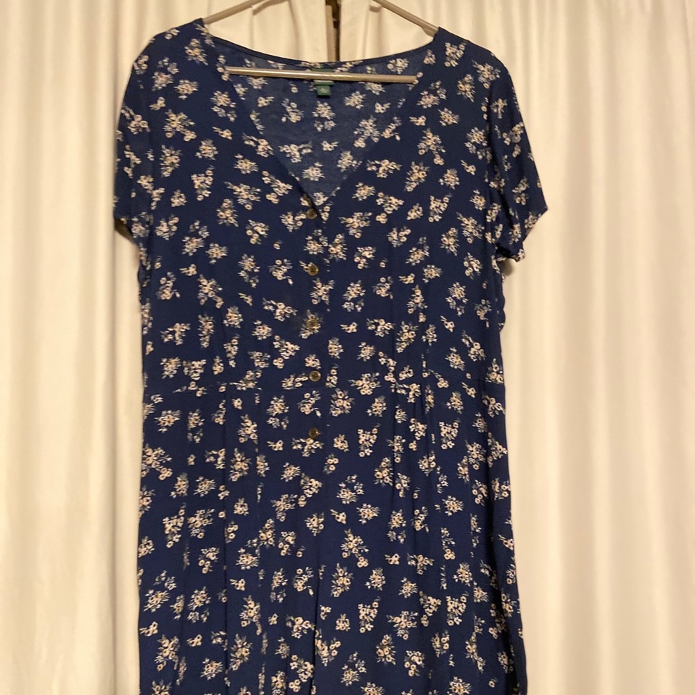 Floral Button up shorts romper